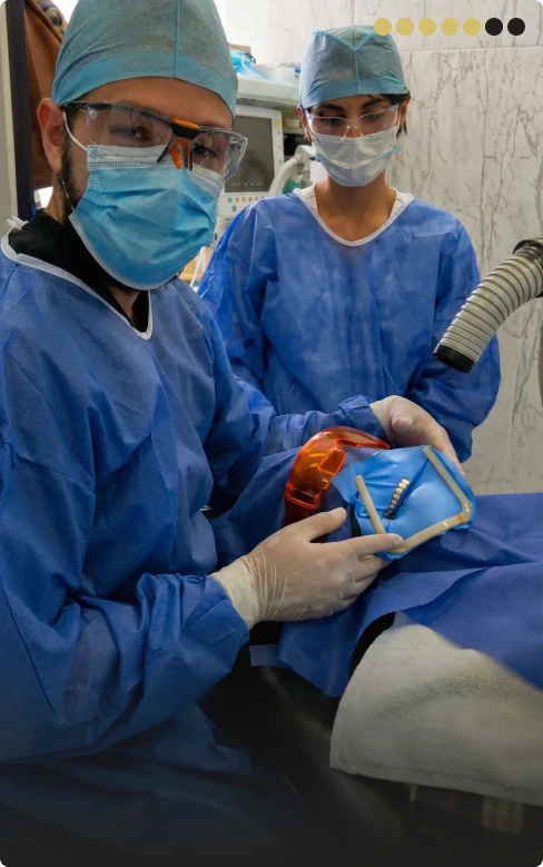 Step 5: Thorough cleaning and disinfection of the tooth cavity