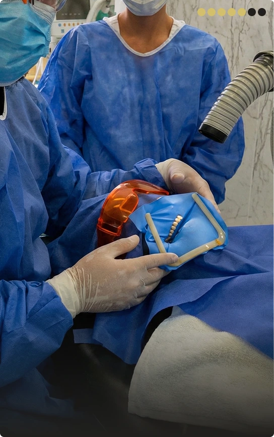 Step 5: Thorough cleaning and disinfection of the tooth cavity